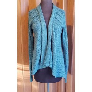 Sonoma size large green crochet cardigan
